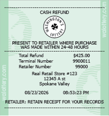 cash refund slip sample