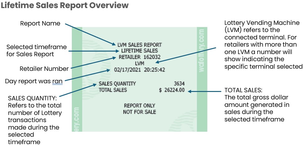 lifetime sales report overview