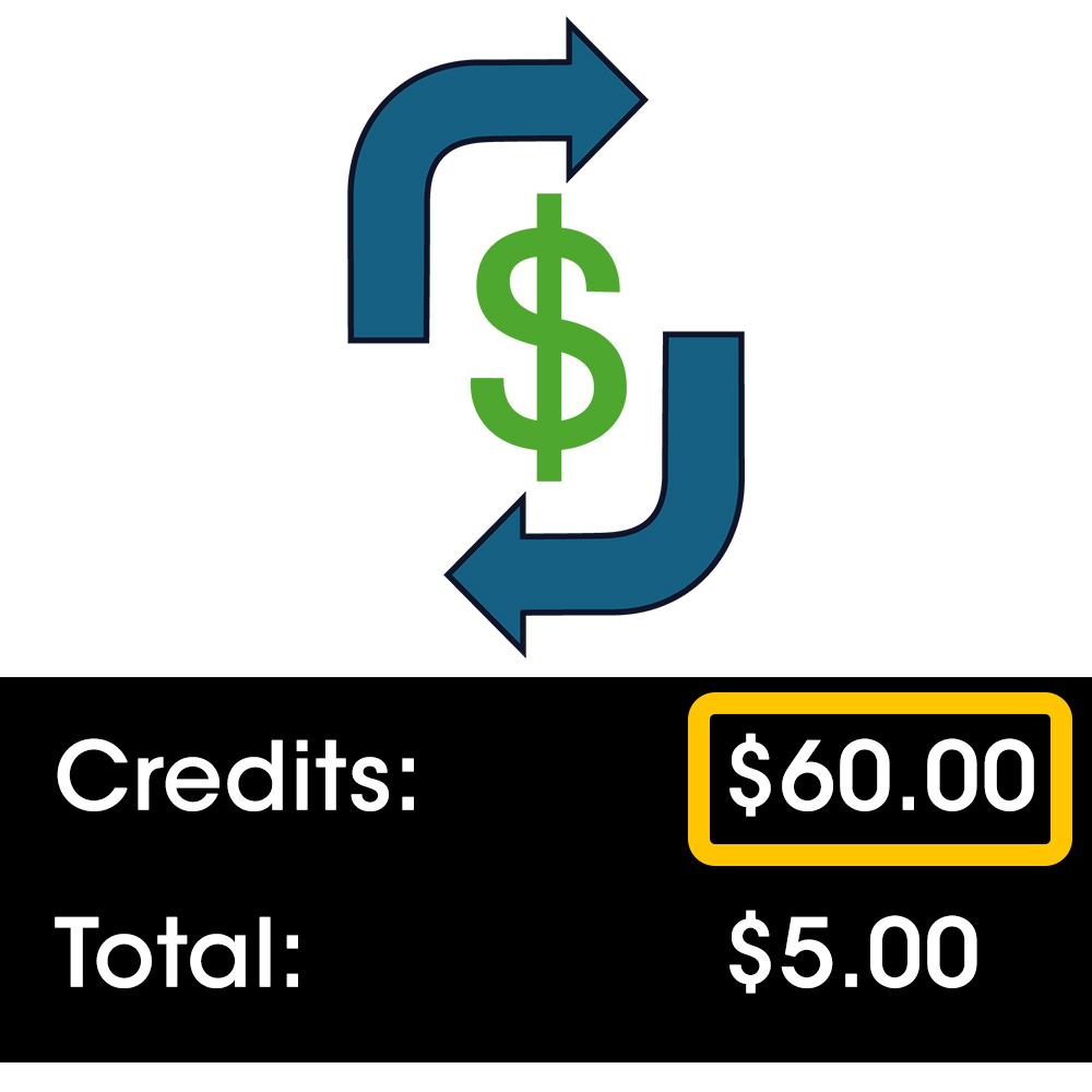 refunding players with credits on machine
