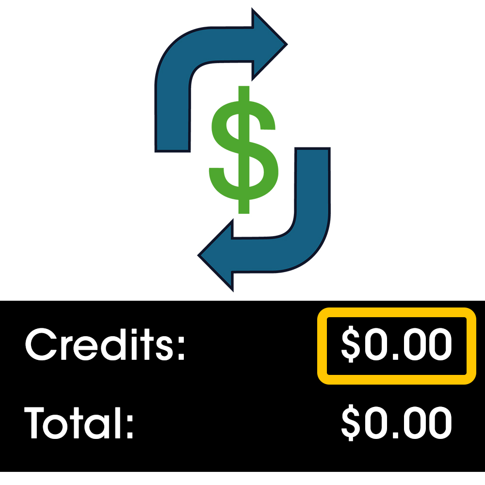 refunding players without credits on the machine
